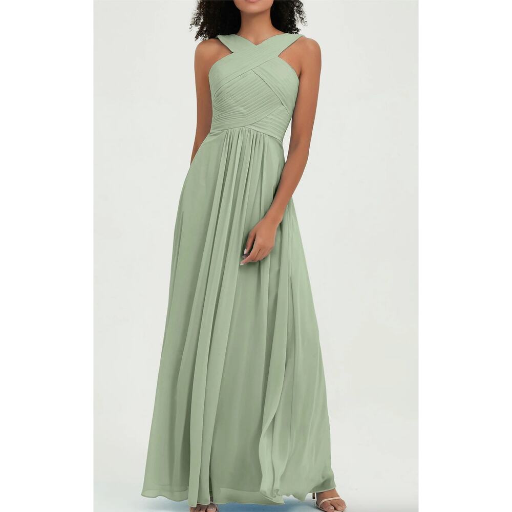 Duntery Avery dress in Dusty sage bust 99 cm waist 83 cm womens size large NWT